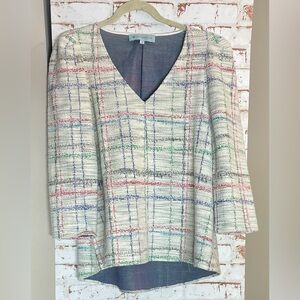 Tuckernuck Multicolor V-Neck Blouse**priced to sell**